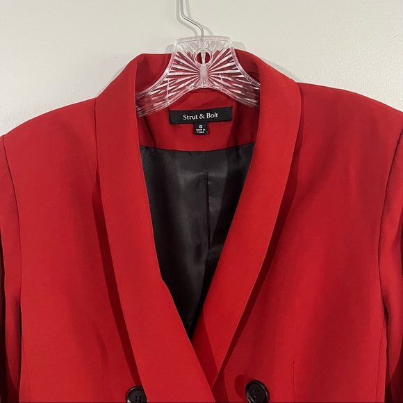Strut & Bolt size Small red orange blazer - Picture 2 of 12